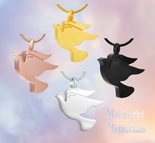 New Dove Love Urn Bird Cremation Pendant Ashes Holder Memorial Necklace