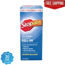 Stopain Extra Strength Pain Relieving Roll-On 3 Oz
