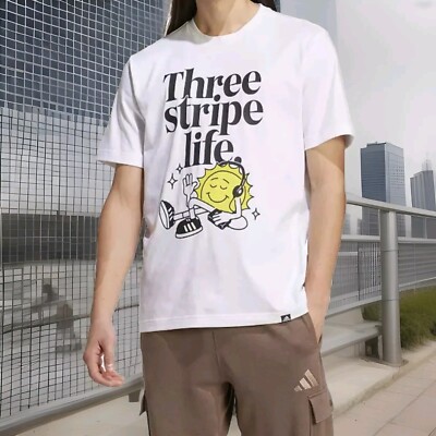 Adidas Men s Three Stripe Life Sunny Graphic T SHIRT SZ XXL NWT