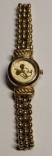 Disney Women's Mickey Mouse Analog Watch Gold Band missing back..