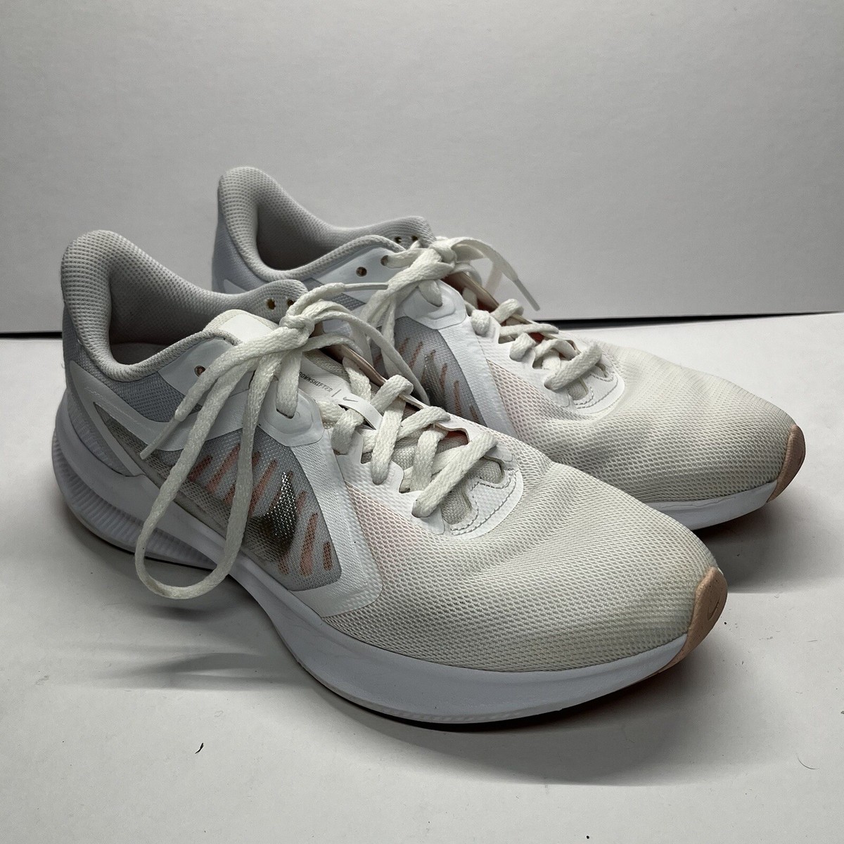 Nike Downshifter 10 Women's Size White Running Shoes Sneakers - Main Image