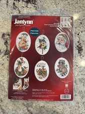 Janlynn Santa and Animals Ornaments Christmas Cross Stitch Kit 023-0216 SEALED