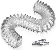 15cm Flexible Ducting 2m Aluminium Foil Insulated Heat Hose 6 Inch Pipe Clamps