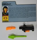 1991 GI JOE FILE CARD/MISSILE/LAUNCHER/GRENADE LAUNCHER/HAND FOR COBRA BAT V2