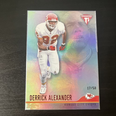 #ad #ad 2001 Pacific Private Stock Titanium #62 Derrick Alexander Red # 58 $5.00