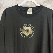 Vintage Miller Genuine Draft Beer T Shirt Mens 2XL Black Y2K Short Sleeve