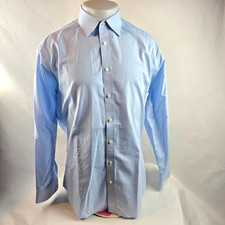 Charles Tyrwhitt Dress Shirt Mens 16.5 35 Blue Classic Fit Button Up Non Iron