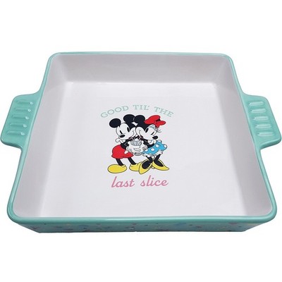 Disney Store Mickey und Minnie isst Backform Steingut 20 cm x 20 cm 1L Kochen
