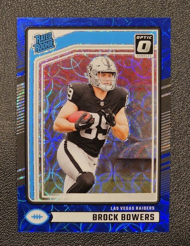 2024 Donruss Football Brock Bowers Optic Preview Blue Scope Holo Rated Rookie - Bild 1 von 2