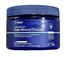 Trace Minerals Concentrate Daily Mineral Powder Blue Hawaiian Flavor 4.65 oz
