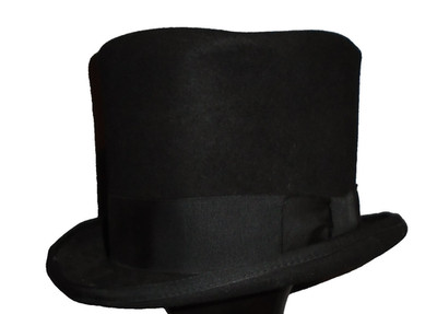 Dorfman Pacific  Men's Top hat Mad Hatter 100% Wool. Size 7 1/2 -- 60
