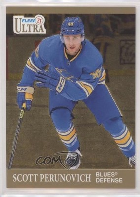 2021 Fleer Ultra Update Gold Achievement 81/100 Scott Perunovich Rookie RC 0cv