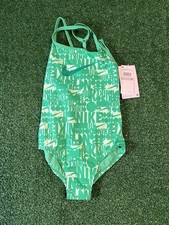 Nike Big Girls Retro Flow T-Crossback One-Piece Swimsuit - Green - Sz: XS