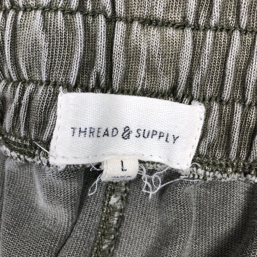 Thread & Supply Women Sz L Green Jogger Pants *Hole *Read - Picture 4 of 11
