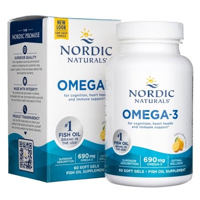 Nordic Naturals Omega-3 690 mg Zitronen-Flair 60 Kapseln