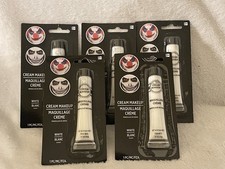 5 Tubes WHITE Cream Make-up Face Paint, Halloween NEW 0.70 oz ea. Tube