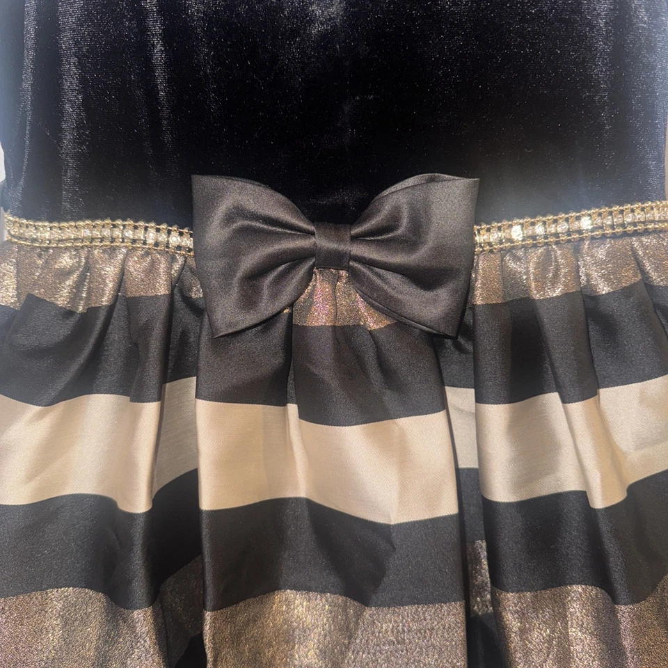 Платье для девочек с заклепками American Princess бархат и драгоценности - наряд Pageant размер 10 - Изображение 3 из 4