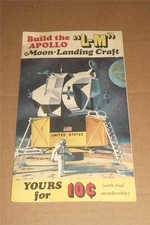 1969 SCIENCE PROGRAM APOLLO 11 LUNAR MODULE MODEL MOON ALBUM 10 OFFER FORM