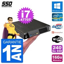 Ultra Mini PC Lenovo M73 Tiny USFF I7-4770T RAM 16GB SSD 240GB Windows 10 Wifi