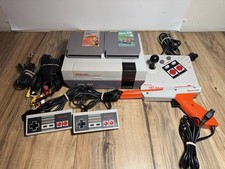NES Original Nintendo Console Bundle OEM Games Controllers Zapper Advantage Cord
