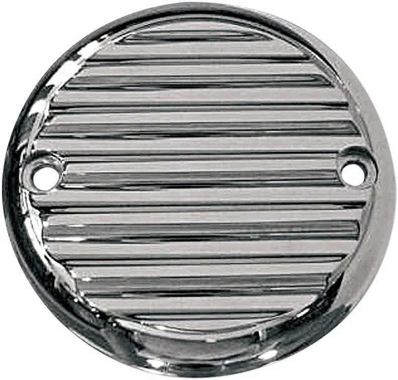 Joker Machine Points Cover - Finned - Chrome Motorcycle Street Bike 02-98FN - Image 2 of 4