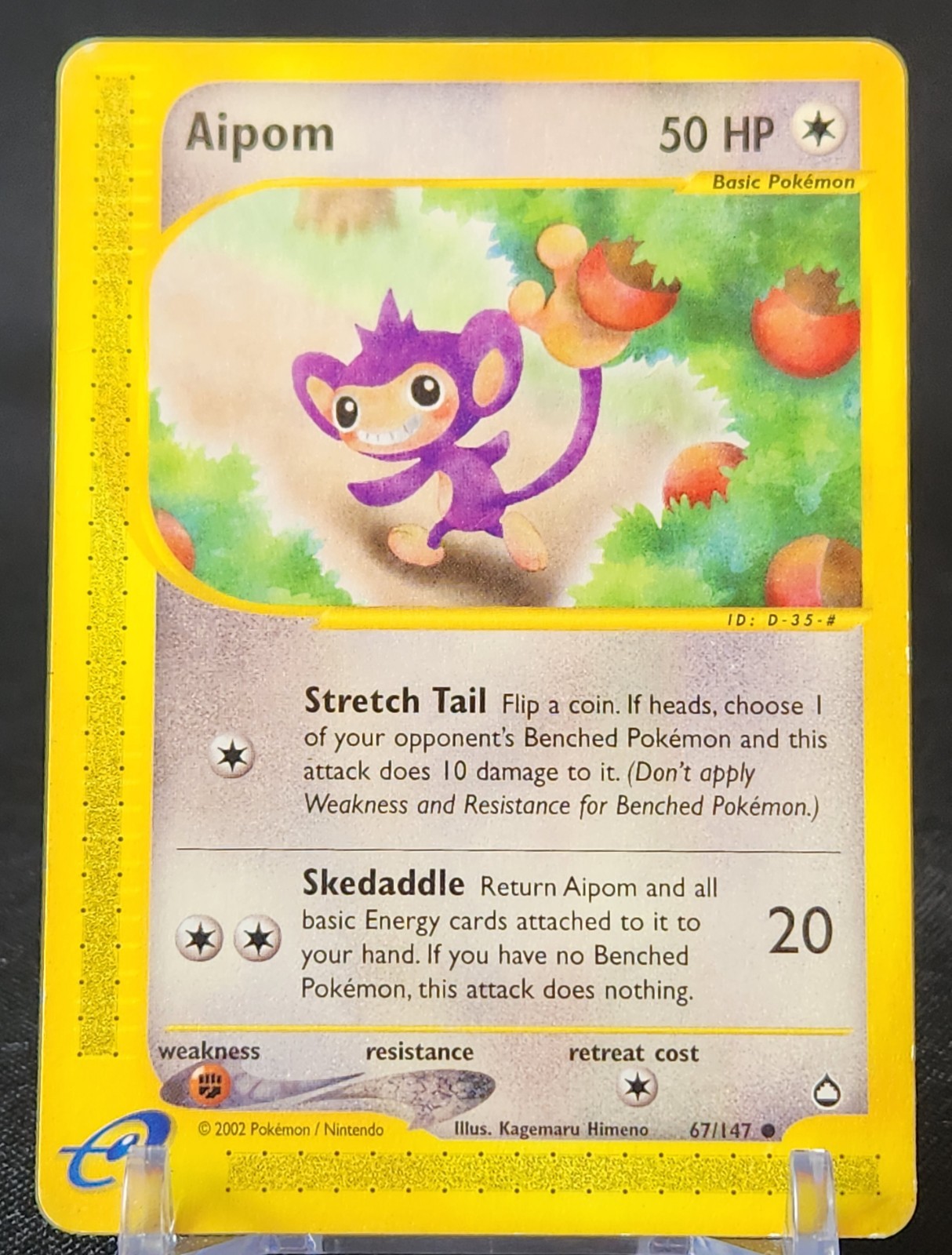 Aipom 67/147 Non Holo  Aquapolis Pokemon Card