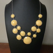Yellow And Silver Circle Necklace