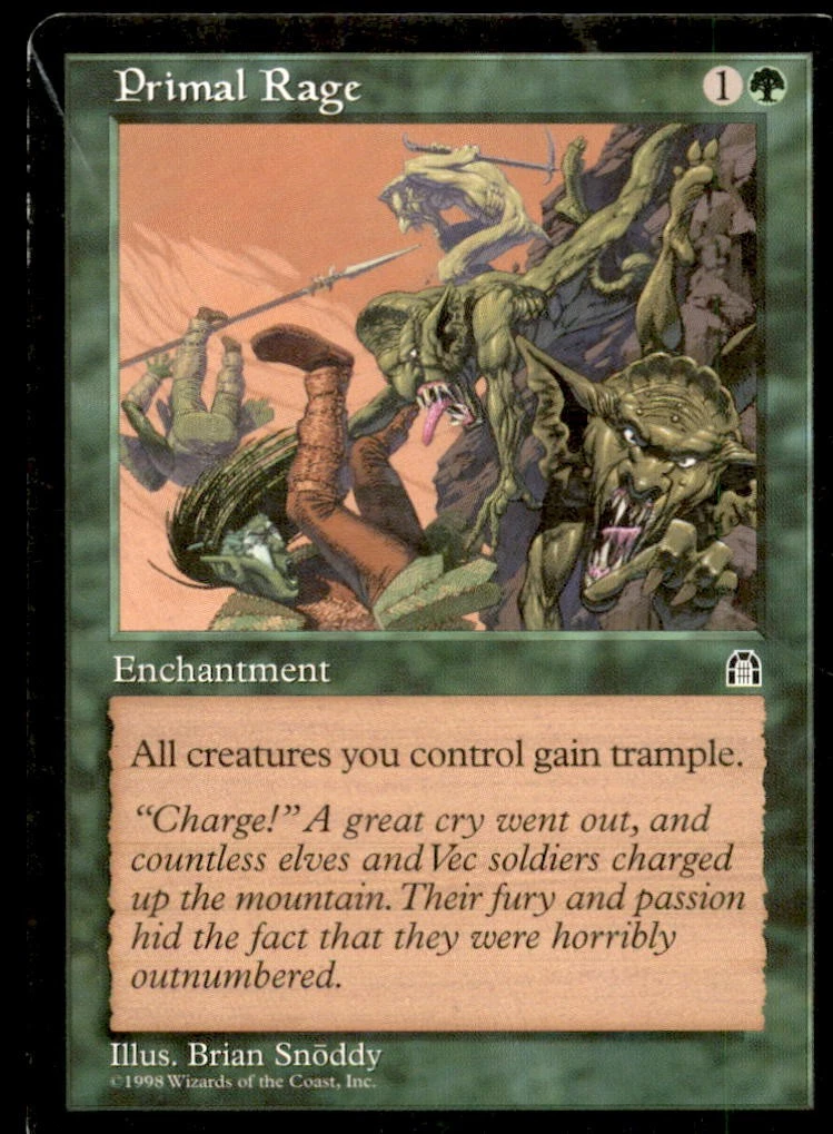 MTG Primal Rage LP Light Play Stronghold [2604]