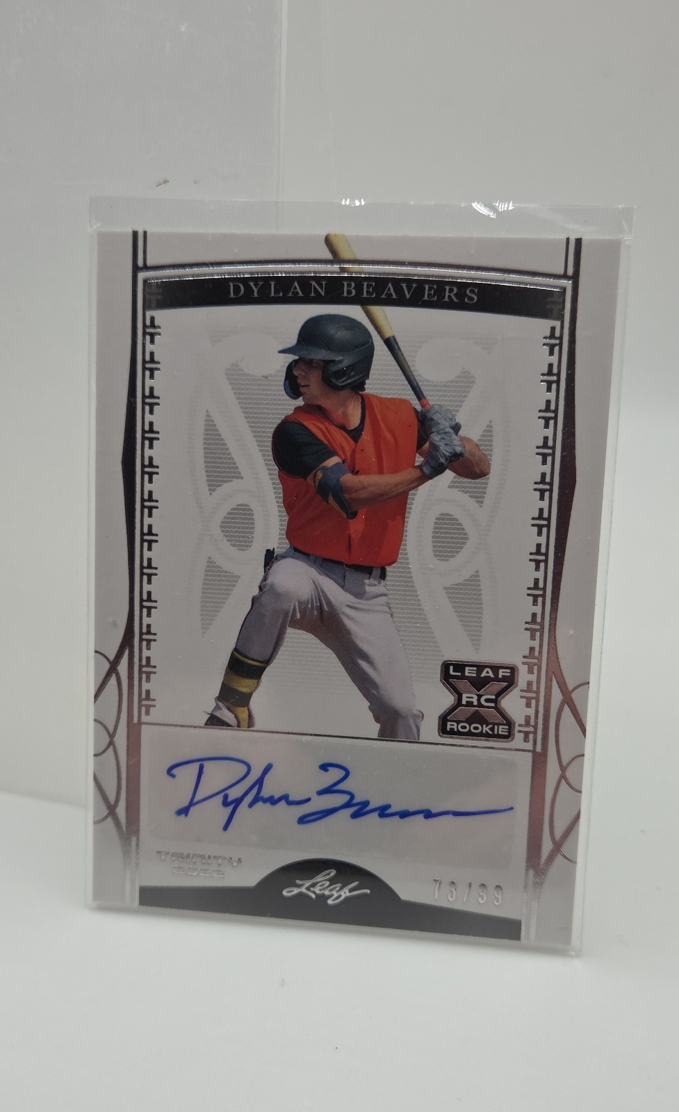 2022 Leaf Trinity - Dylan Beavers #BA-DB1 Silver Foil /99 (AU, RC)