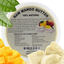 Raw Mango Butter 100 Natural Skin Moisturizer From Ghana   8 oz Tub