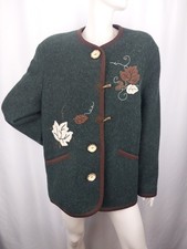 Petressa Damen Trachtenjacke 100 % Schurwolle Stickerei Dekorative Kn&ouml;pfe Gr. 42