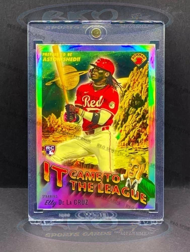 Elly De La Cruz RARE ROOKIE SPACE REFRACTOR BOWMAN CHROME INSERT CARD ROY REDS