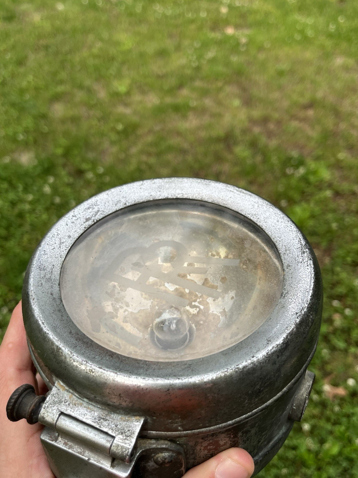 Vtg Rolls Royce Headlight Or Accessory Light RR Etched Lense
