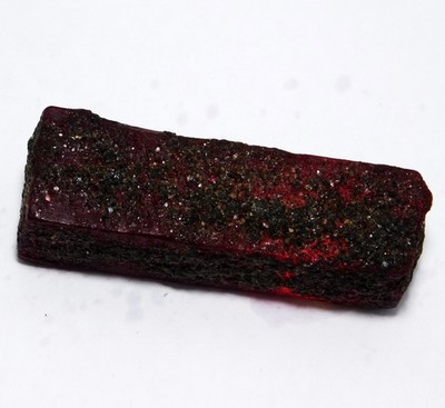 Certified 224.60 Ct Natural Red Ruby Earth Mined Collector Rod Rough