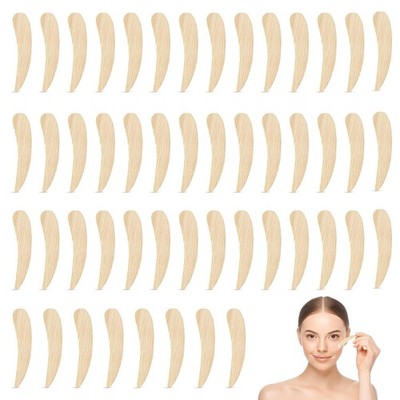 Bamboo 50pack Cosmetic Facial Makeup Spoon Spatula Mini Makeup Facial Applicator