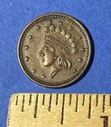 Original Copper 1864 Union Forever, Indian Princess Token (Civil War)