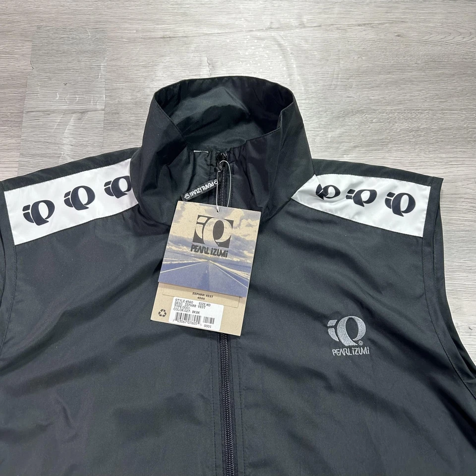 NUEVO Chaleco Pearl Izumi Zephrr Para Hombres Medio Negro Ciclismo Chaqueta con Capucha Viento Foto 3 de 4