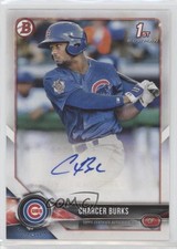 2018 Bowman Prospect Auto Charcer Burks #PA-CB Auto 0f8