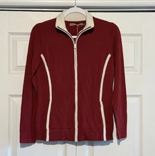 Smartwool Women’s Wintersport Full Zip Sweater 100% Wool Brick Red Small NWT
