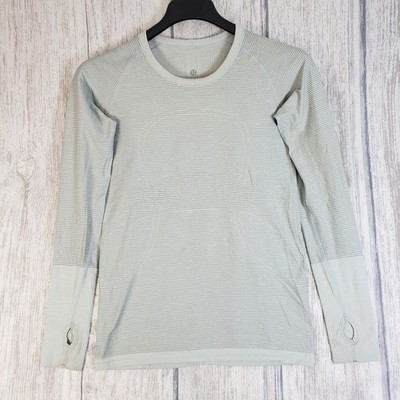 Lululemon Athletica Swiftly Tech 2.0 Slate Grey Long Sleeve Shirt | Size 10