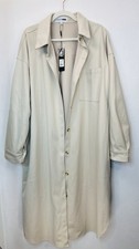 NWT Fashion Nova Keeping It Simple Long Shacket Size 2X In Beige