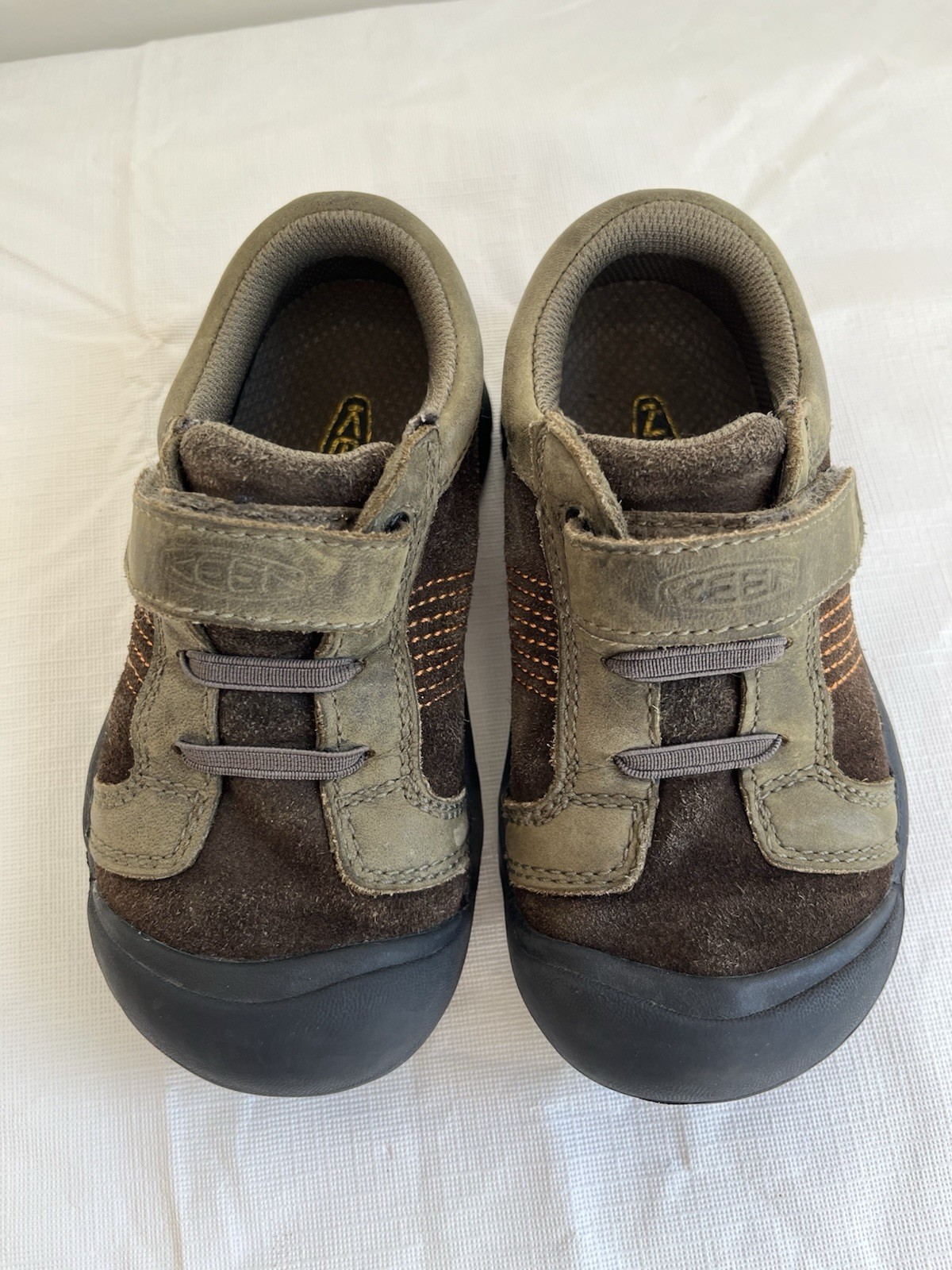 Scarpe KEEN Kids Austin taglia 11 marrone verde scamosciate escursionismo outdoor passeggio festività