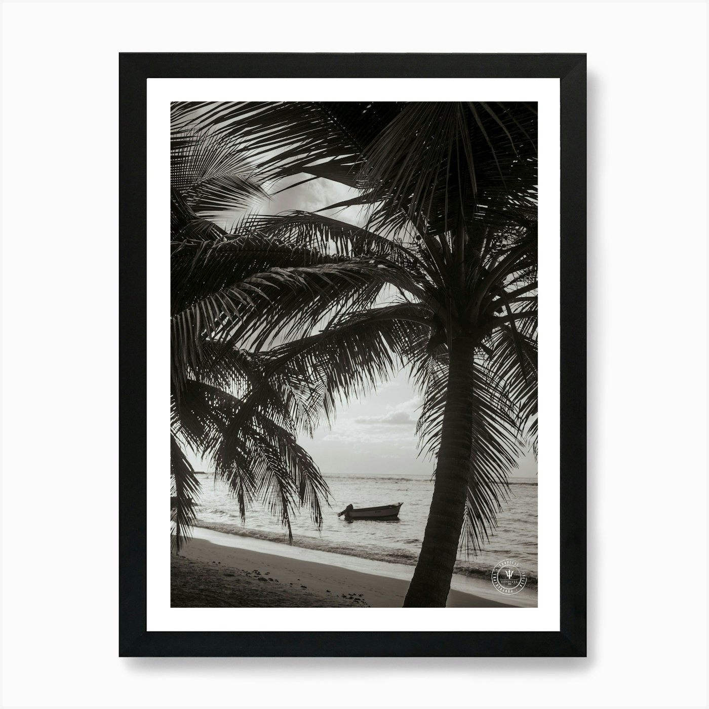 Framed Fishing Boat 2 Canvas Art Print Wall Decor Poster Picture  