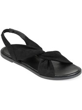 JOURNEE COLLECTION Womens Black Deleece Open Toe Slip On Slingback Sandal 10