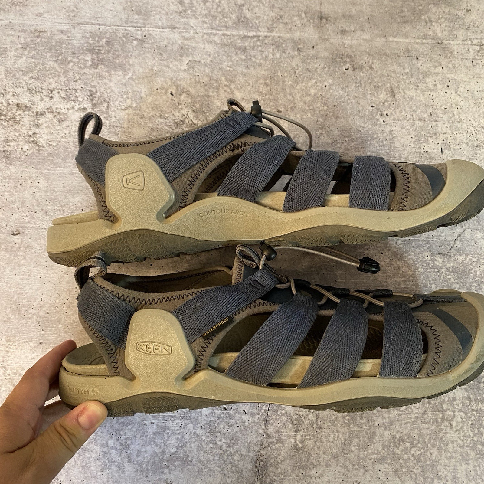 Sandali Keen CNX da uomo taglia 14 grigi scarpe da trekking acqua contorno arco comfort 102497