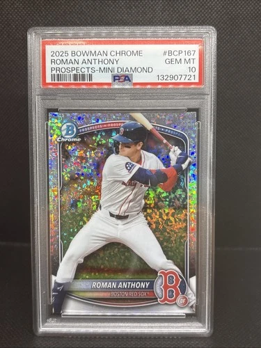 2025 Bowman Chrome Prospects Roman Anthony Mini-Diamond Refractor (RC) PSA 10 💎
