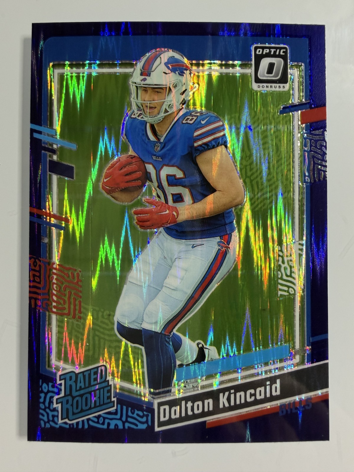 2023 Panini Donruss Optic - Dalton Kincaid - Rated Rookie Blue Hyper Prizm #211