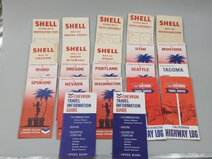 Vintage Petroliana Gasoline Memorabilia Ephemera Travel Guides/Expense Records