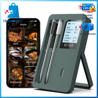 Fleischthermometer Bluetooth 2 Sonden Lcd Display App Steuerung FüR Grill Bbq