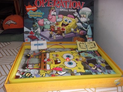 SpongeBob Squarepants Operation Skill Game WORKING ( see the pics glowing )